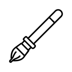 Art paint brush illustration vector drawing tool for painting watercolor artist design graphic icon