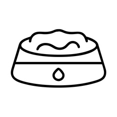 Isolated pet food bowl vector illustration: dog bowl, cat bowl, animal feeding bowl, pet care