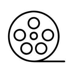 Vector illustration of a film reel for movie production and cinema industry and entertainment