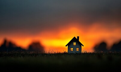 Tiny House at Sunset