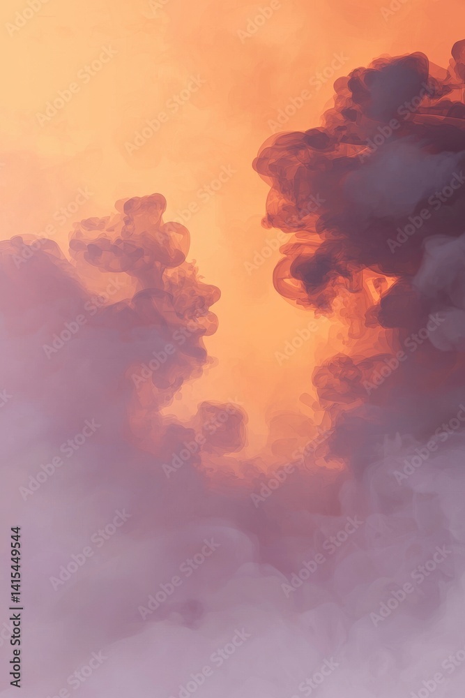 Canvas Prints abstract atmosphere with colorful smoke and soft light effects