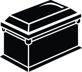 black box silhouette vector illustration, silhouette on white background 