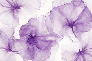 Delicate Purple Floral Patterns with Translucent Overlay Design