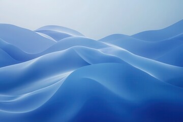 Fototapeta premium Abstract Wavy Blue Patterns with Soft Gradients in Tranquil Design
