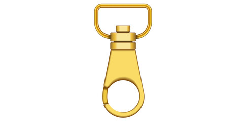 Realistic Golden Metal Clasp Vector Illustration.	