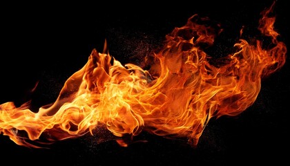 Fototapeta premium fire on black background