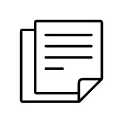 Fototapeta premium Document paper icon vector illustration, business report file, office note, blank contract form