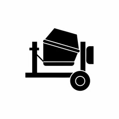 creative details Concrete Mixer Icon Vector Illustration
