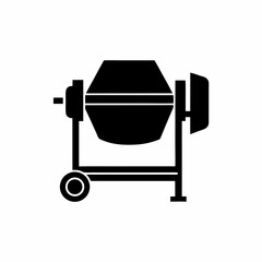 creative details Concrete Mixer Icon Vector Illustration
