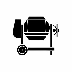 creative details Concrete Mixer Icon Vector Illustration