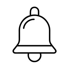 Notification bell icon vector illustration alert reminder symbol outline design element graphic art
