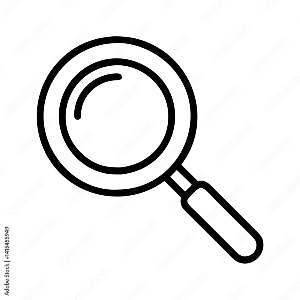 Poster magnifying glass icon vector search find zoom tool symbol for web design and mobile apps ui