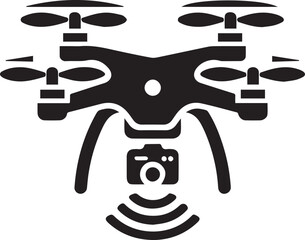 Drone silhouette icon illustration EPS File
