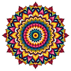 simple beautiful deepawali motif mandala design vector illustration transparent background isolated