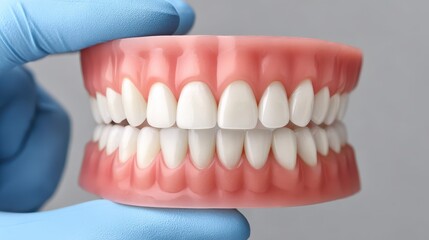 Obraz premium Post-braces dental health review dentist office informative guide clinical environment patient perspective