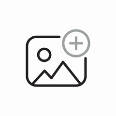 image photo add plus icon vector