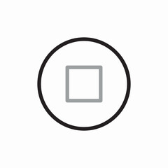 ⁠stop video music button icon vector