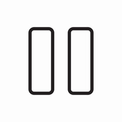 pause button icon vector
