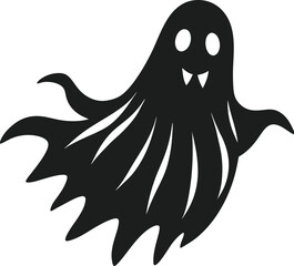 Creepy Floating Ghost Outline for Halloween