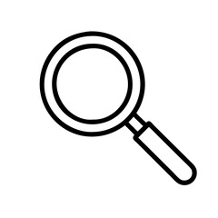 Magnifying glass icon vector illustration search find zoom tool symbol focus lens explore research