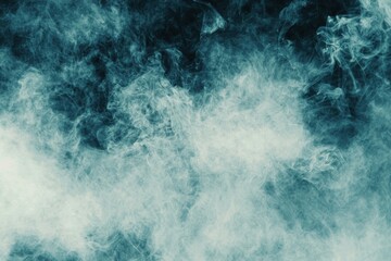 Mysterious Blue Smoke Against Dark Background for Creative Projects