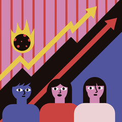 Rising Trends in Data Visualization Urban Setting Digital Illustration Abstract Environment Front View Conceptual Analysis