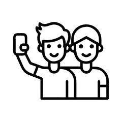 Two friends taking selfie together, friendship goals, selfie with phone, happy friends photo