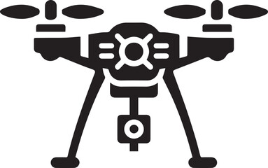 Drone silhouette icon illustration EPS File
