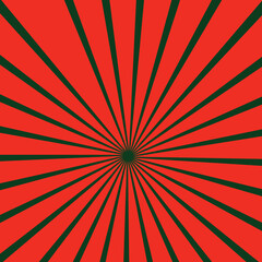 Obraz premium Pop art red burst background. Sunbeam comic book radial lines superhero action explosion lightning blast backdrop with halftone dots. Anime manga retro vintage background 