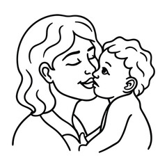 Mother and Child Sharing a Loving Moment with Tender Embrace