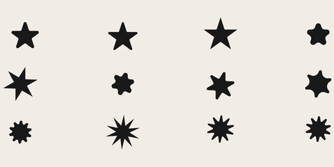 Set of blinking stars, sparks and sparkles. Shining twinkle sunburst shapes collection. Magic light flare pack for design template, poster, banner, brochure, leaflet