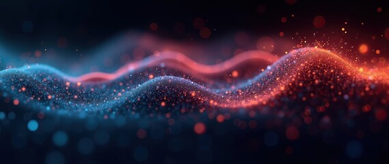 Captivating Glowing Waves of Abstract Light Energy