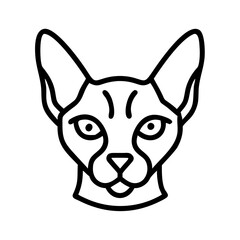 Find oriental shorthair cat breed vector art illustration cute feline pet face drawing design graphic
