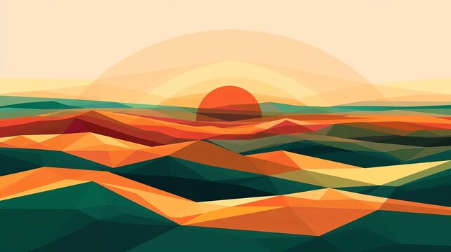 abtrack Background Abstract landscape with geometric repeating patterns, sunset tones Texture Abtrack Background