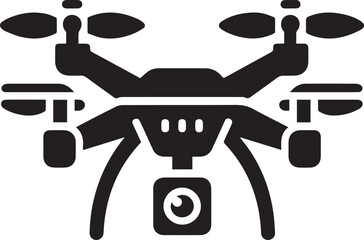 Drone silhouette icon illustration EPS File

