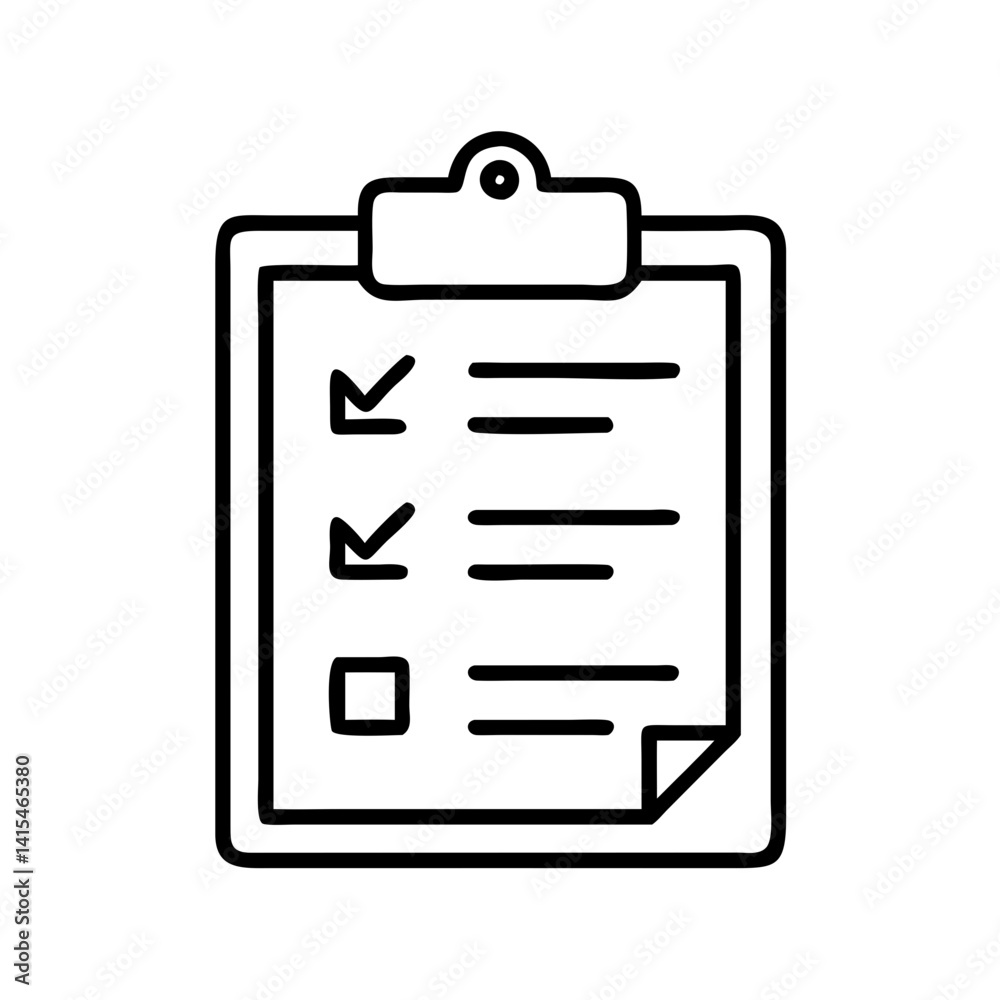 Poster checklist clipboard task list to do list vector icon for project management and planning tasks