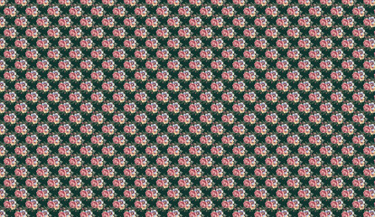 Repetitive floral pattern creating an elegant and classic design, ideal for textile, wallpaper or decorative projects