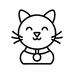 Cute cartoon cat drawing vector illustration for kids coloring pages and design projects 90