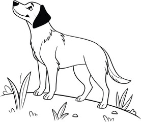 vector illustration of a dog