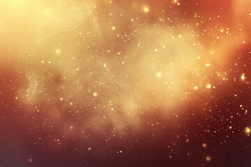 Glowing Starry Background with Soft Lights in Warm Tones and Colors