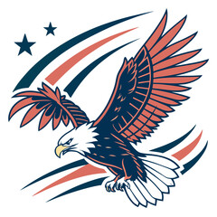 Obraz premium american eagle with american flag