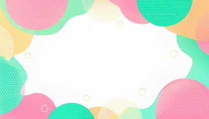 パステルカラーの抽象的な背景デザイン、グラフィック用途に最適なフレーム付きテンプレート、プレゼン資料やSNSバナーに使える単数形の装飾画像


