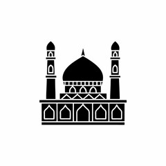 creative details Mosque Icon Vector Illustration