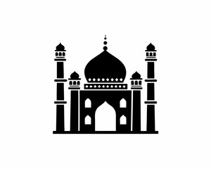 creative details Mosque Icon Vector Illustration