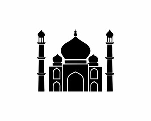 creative details Mosque Icon Vector Illustration