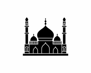 creative details Mosque Icon Vector Illustration