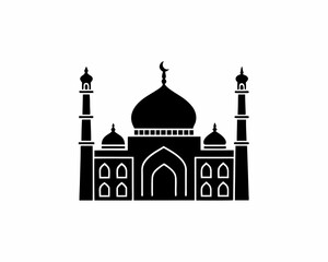 creative details Mosque Icon Vector Illustration