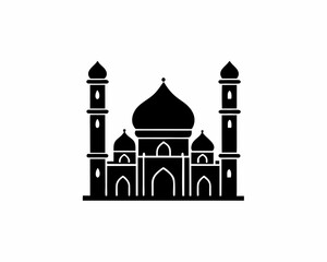 creative details Mosque Icon Vector Illustration