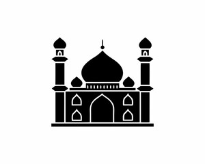creative details Mosque Icon Vector Illustration