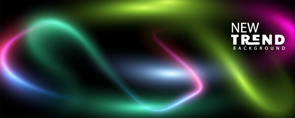 neon abstract background, Abstract blurred gradient fluid vector background design wallpaper template with dynamic color, waves, and blend. Futuristic modern backdrop design for business, presentation